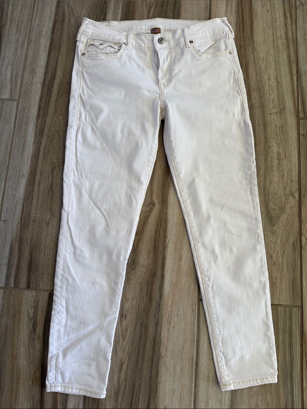 White Women's Slim low rise white Jeans
